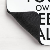 あなた専有物に平静-黒--を保たせます マウスパッド (コーナー)