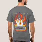 あなた専有物に-苦境の車かバイクにTVショーを頼ませます Tシャツ (裏面)