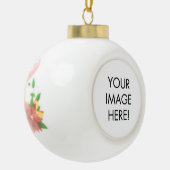 あなた専有物を作成して下さい-あなたの写真を加えて下さい! セラミックボールオーナメント (左)
