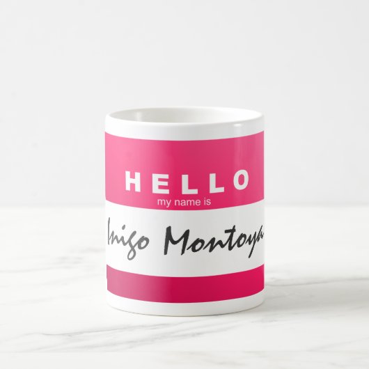 あなた専有物を作成して下さい"こんにちは私の名前によってがある…" マグ (中央)