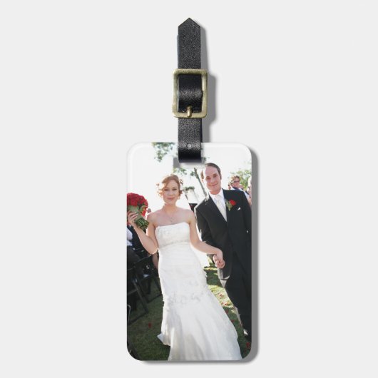 あなた専有物を作成して下さい! カスタムな写真 ラゲッジタグ (正面縦)