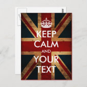 あなた専有物を保ちましたり平静を及び続けていきます作成して下さい(英国国旗) ポストカード (正面/裏面)