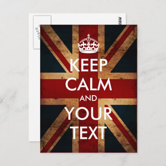 あなた専有物を保ちましたり平静を及び続けていきます作成して下さい(英国国旗) ポストカード (正面/裏面)