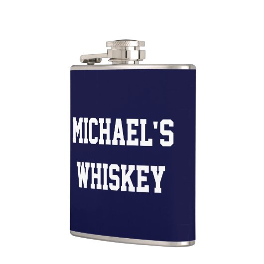 あなた専有物を加えますあなたの一流のウィスキーを作成して下さい フラスク (左)