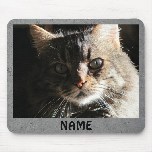 あなた専有物を"ルンペン"の文字か灰色の石板作成して下さい マウスパッド (正面)