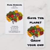 あなた専有物を(白で)、名刺育てて下さい 名刺 (正面/裏面)