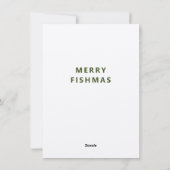 あなた得はクリスマスコッドのおもしろい魚釣りフラット シーズンカード (裏面)