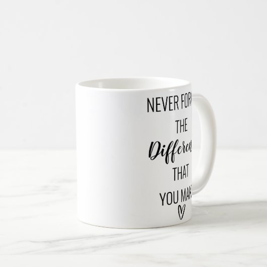 あなた忘れが作る違いは決して コーヒーマグカップ (正面右)