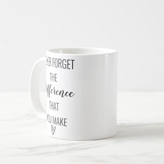 あなた忘れが作る違いは決して コーヒーマグカップ (正面左)