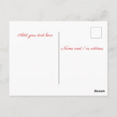 あなた恋しく思のロマンチックな赤いバラの写真パーソナライズされた ポストカード (裏面)