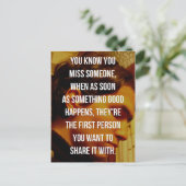 あなた恋しく思の引用文 ポストカード (スタンド正面)