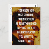 あなた恋しく思の引用文 ポストカード (正面/裏面)