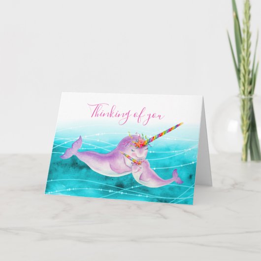 あなた恋しく思の水中ウォーターカラーカード カード (正面)