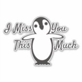 あなた恋しく思はこれくらいペンギン シール (正面)