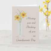 あなた恋しく思は祖父母の日にあなた考えの カード (黄色い花)