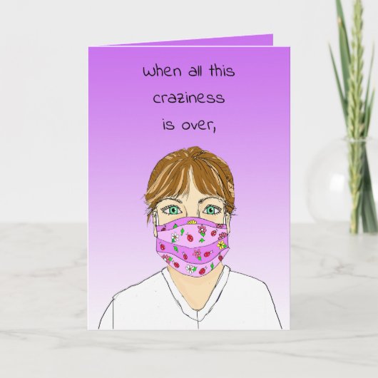 あなた恋しく思は自分の社会的距離を分離 カード (正面)