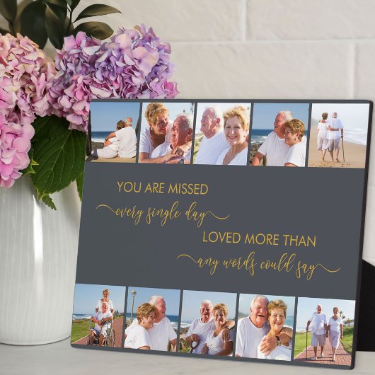 あなた恋しく思は詩グレーの思い出数々の写真 フォトプラーク