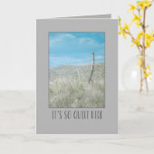 あなた恋しく思は、ここは田舎のフェンケポストの静かな場所だ カード (黄色い花)