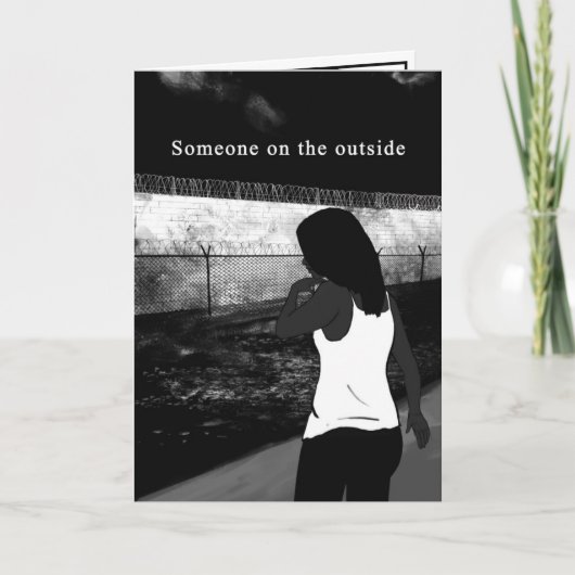 あなた恋しく思は、刑務所挨拶状。 カード (正面)