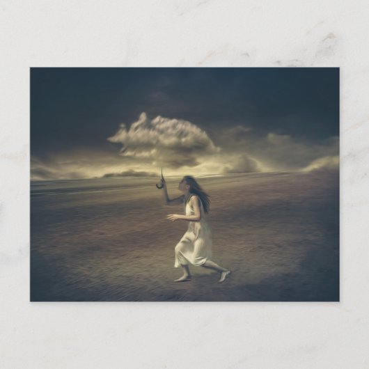 あなた恋しく思やファンタジー芸術なしで暗い ポストカード (正面)