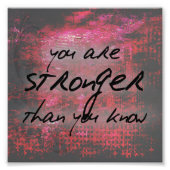 あなた感動的が知っているより強い引用文 フォトプリント (正面)