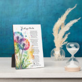 あなた感謝していの先生の退職dandelionの詩 フォトプラーク (側面)