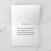 あなた感謝していの癒しのために神よ。 サンキューカード (内部)