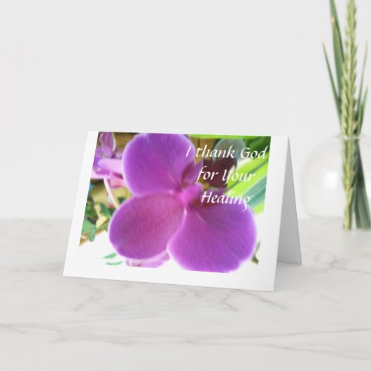 あなた感謝していの癒しのために神よ。 サンキューカード (正面)