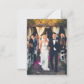 あなた感謝していは神秘的な黒金ゴールドの結婚写真カード ノートカード (裏面)