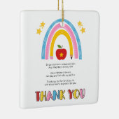 あなた感謝してい先生レインボーりんご星詩 セラミックオーナメント (右)