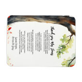 あなた感謝してい先生感謝ポピーの木の詩 マグネット (横)