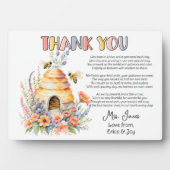 あなた感謝してい先生鑑賞はちみつビー詩 フォトプラーク (正面)