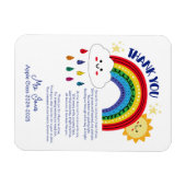 あなた感謝してい先生鑑賞レインボー雲の詩 マグネット (横)