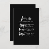 あなた救済を愛忘れす人を許してありがたい サンキューカード (正面/裏面)