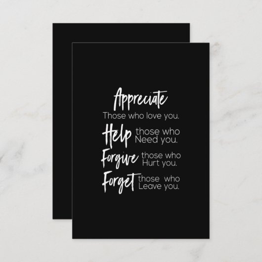 あなた救済を愛忘れす人を許してありがたい サンキューカード (正面/裏面)