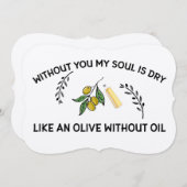 あなた方がいなければ、魂は油のないオリーブのように乾く (正面/裏面)