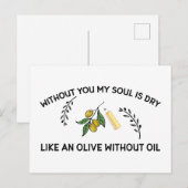 あなた方がいなければ、魂は油のないオリーブのように乾く シーズンポストカード (正面/裏面)