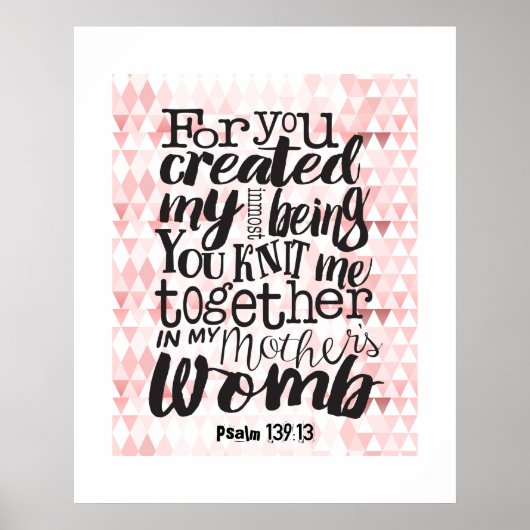 あなた方が私を一緒に編み上げた宗教的 ポスター (正面)