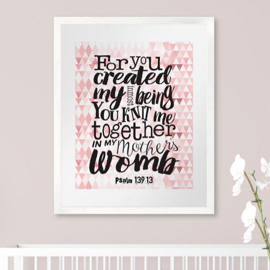 あなた方が私を一緒に編み上げた宗教的 ポスター