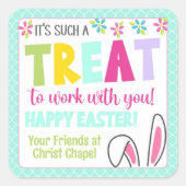 あなた方と一緒に働くのはとても楽しい スクエアシール (正面)