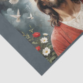 あなた方にハトのスマイルを持つ穏やかなイエスキリスト 薄葉紙 (詳細)