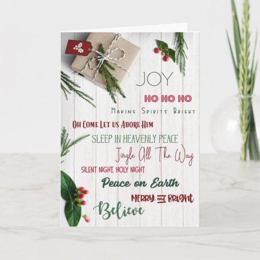 あなた方のクリスマスの願いを「すべて」に叶え来る。 カード (正面)