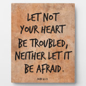 あなた方のハートを悩ましい聖書の聖句にするな フォトプラーク (正面)