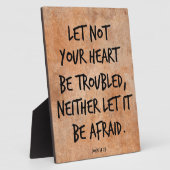 あなた方のハートを悩ましい聖書の聖句にするな フォトプラーク (側面)