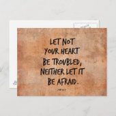 あなた方のハートを悩ましい聖書の聖句にするな ポストカード (正面/裏面)