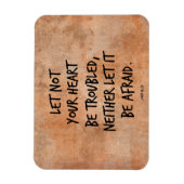 あなた方のハートを悩ましい聖書の聖句にするな マグネット (縦)