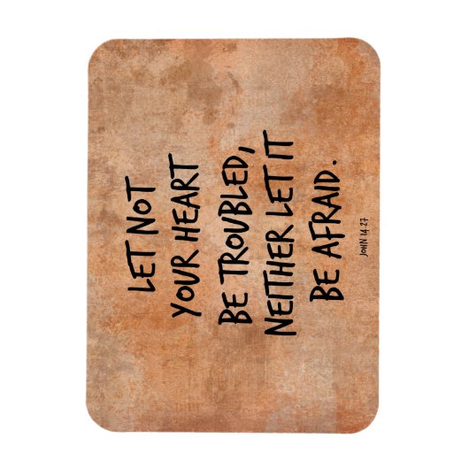 あなた方のハートを悩ましい聖書の聖句にするな マグネット (縦)