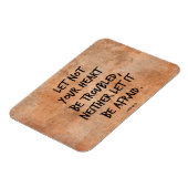 あなた方のハートを悩ましい聖書の聖句にするな マグネット (左側)