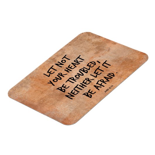 あなた方のハートを悩ましい聖書の聖句にするな マグネット (左側)