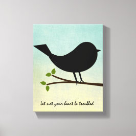 あなた方のハートを聖書の聖句に困らせるな キャンバスプリント